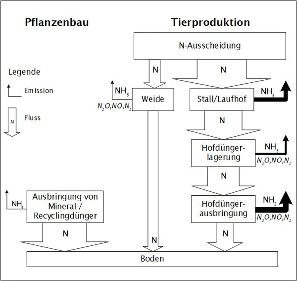 Schematische Darstellung (Flussmodell)